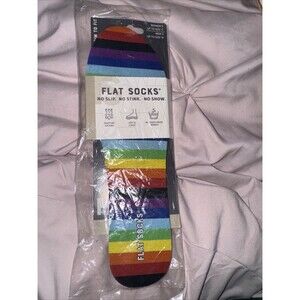 Flat Socks Sockless Shoe Liner Insert for Men/Women New Rainbow Up To 10/11